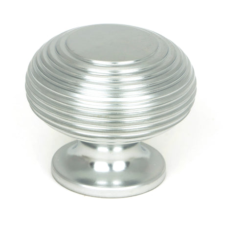 From The Anvil - Satin Chrome Beehive Cabinet Knob 40mm | Sku. 46662 | Trade Door Handles.