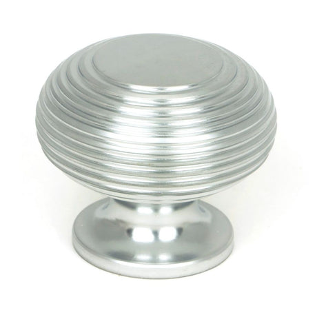 From The Anvil - Satin Chrome Beehive Cabinet Knob 40mm | Sku. 46662 | Trade Door Handles.