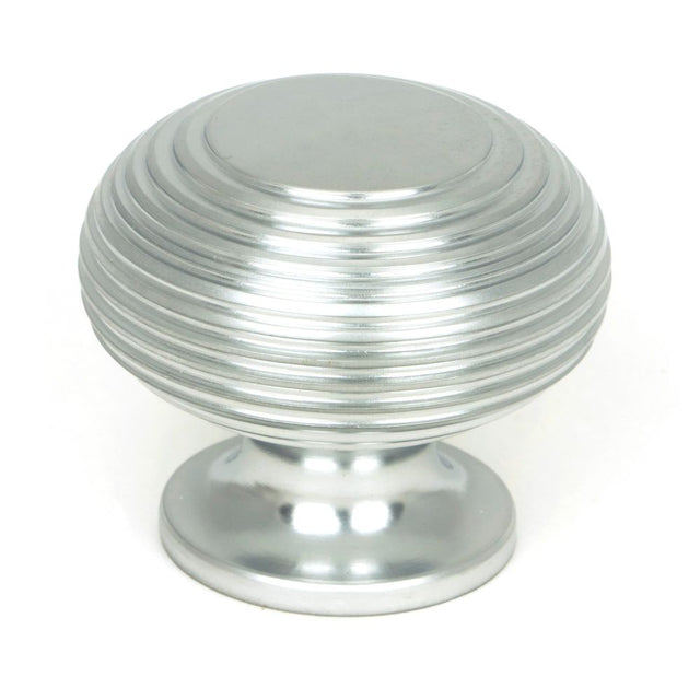 From The Anvil - Satin Chrome Beehive Cabinet Knob 40mm | Sku. 46662 | Trade Door Handles.