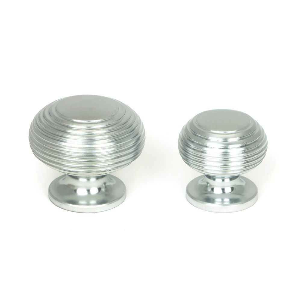 From The Anvil - Satin Chrome Beehive Cabinet Knob 30mm | Sku. 46663 | Trade Door Handles.