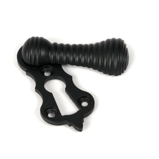 From The Anvil - Matt Black Beehive Escutcheon | Sku. 46690 | Trade Door Handles.