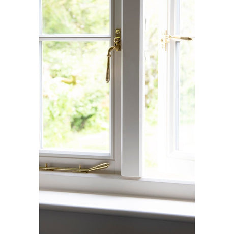 From The Anvil - Polished Brass 8" Reeded Stay | Sku. 46706 | Trade Door Handles.
