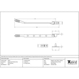 From The Anvil - Polished Brass 10" Reeded Stay | Sku. 46707 | Trade Door Handles.