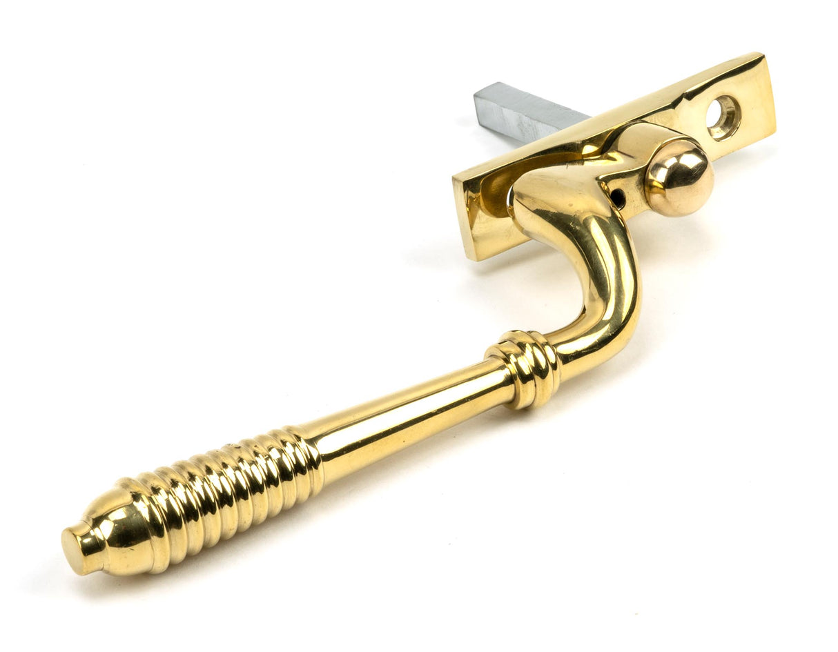 From The Anvil - Polished Brass Reeded Espag - RH | Sku. 46709 | Trade Door Handles.