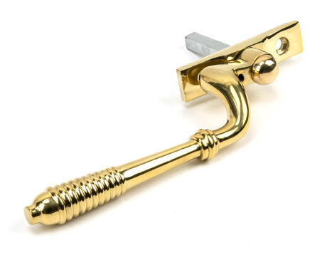 From The Anvil - Polished Brass Reeded Espag - RH | Sku. 46709 | Trade Door Handles.
