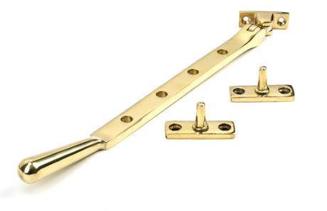 From The Anvil - Polished Brass 10" Newbury Stay | Sku. 46716 | Trade Door Handles.