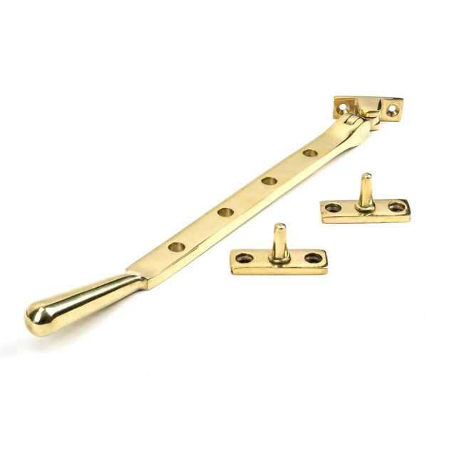 From The Anvil - Polished Brass 10" Newbury Stay | Sku. 46716 | Trade Door Handles.