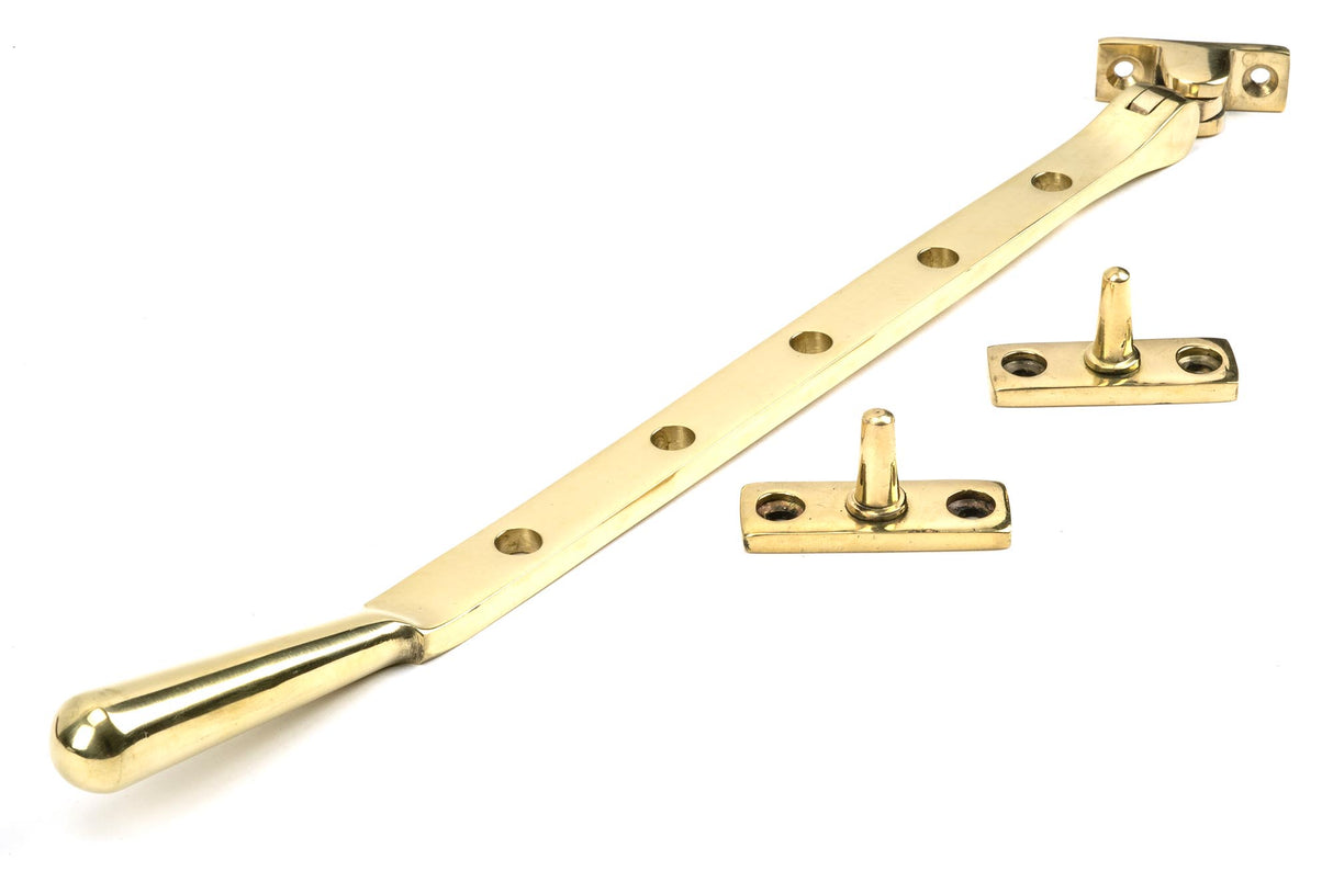 From The Anvil - Polished Brass 12" Newbury Stay | Sku. 46717 | Trade Door Handles.