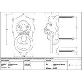 High quality images of the From The Anvil - Aged Brass Lion Head Door Knocker | Sku. Anvil-46722 | available to order from Trade Door Handles, quick delivery at discounted prices.