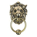 High quality images of the From The Anvil - Aged Brass Lion Head Door Knocker | Sku. Anvil-46722 | available to order from Trade Door Handles, quick delivery at discounted prices.