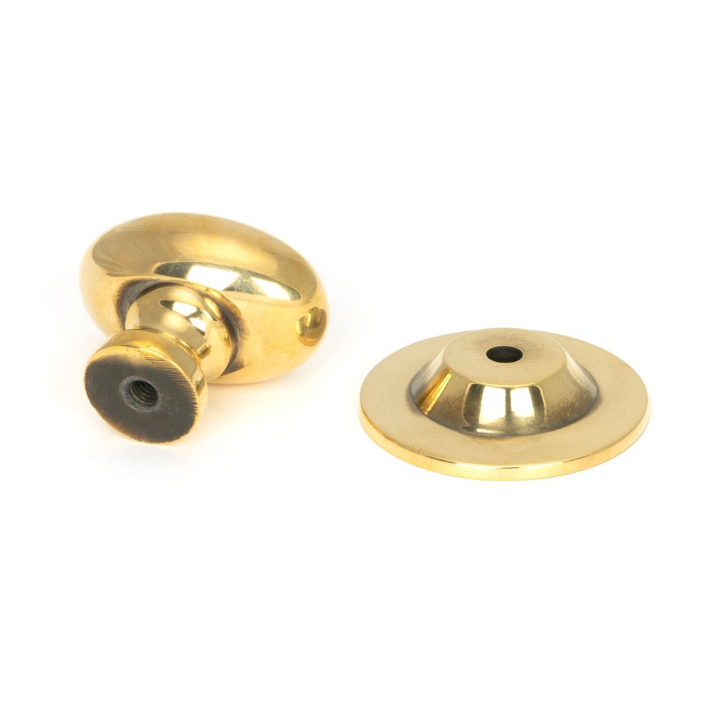 From The Anvil - Aged Brass Oval Cabinet Knob 40mm | Sku. 46726 | Trade Door Handles.
