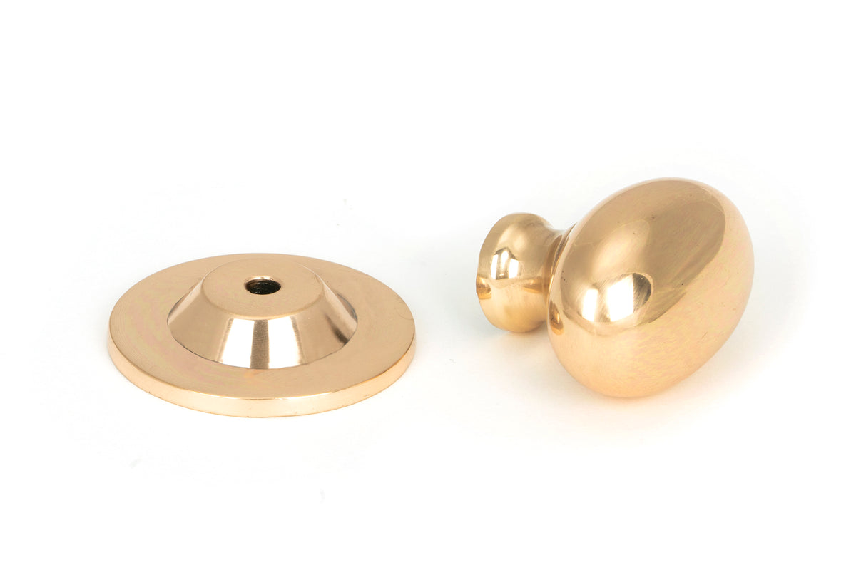 From The Anvil - Polished Bronze Oval Cabinet Knob 40mm | Sku. 46728 | Trade Door Handles.