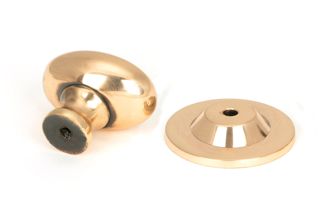 From The Anvil - Polished Bronze Oval Cabinet Knob 40mm | Sku. 46728 | Trade Door Handles.