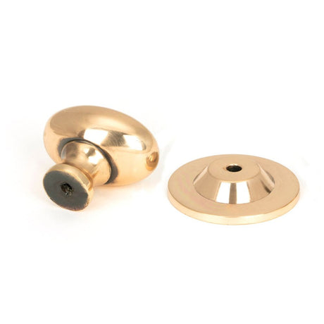 From The Anvil - Polished Bronze Oval Cabinet Knob 40mm | Sku. 46728 | Trade Door Handles.