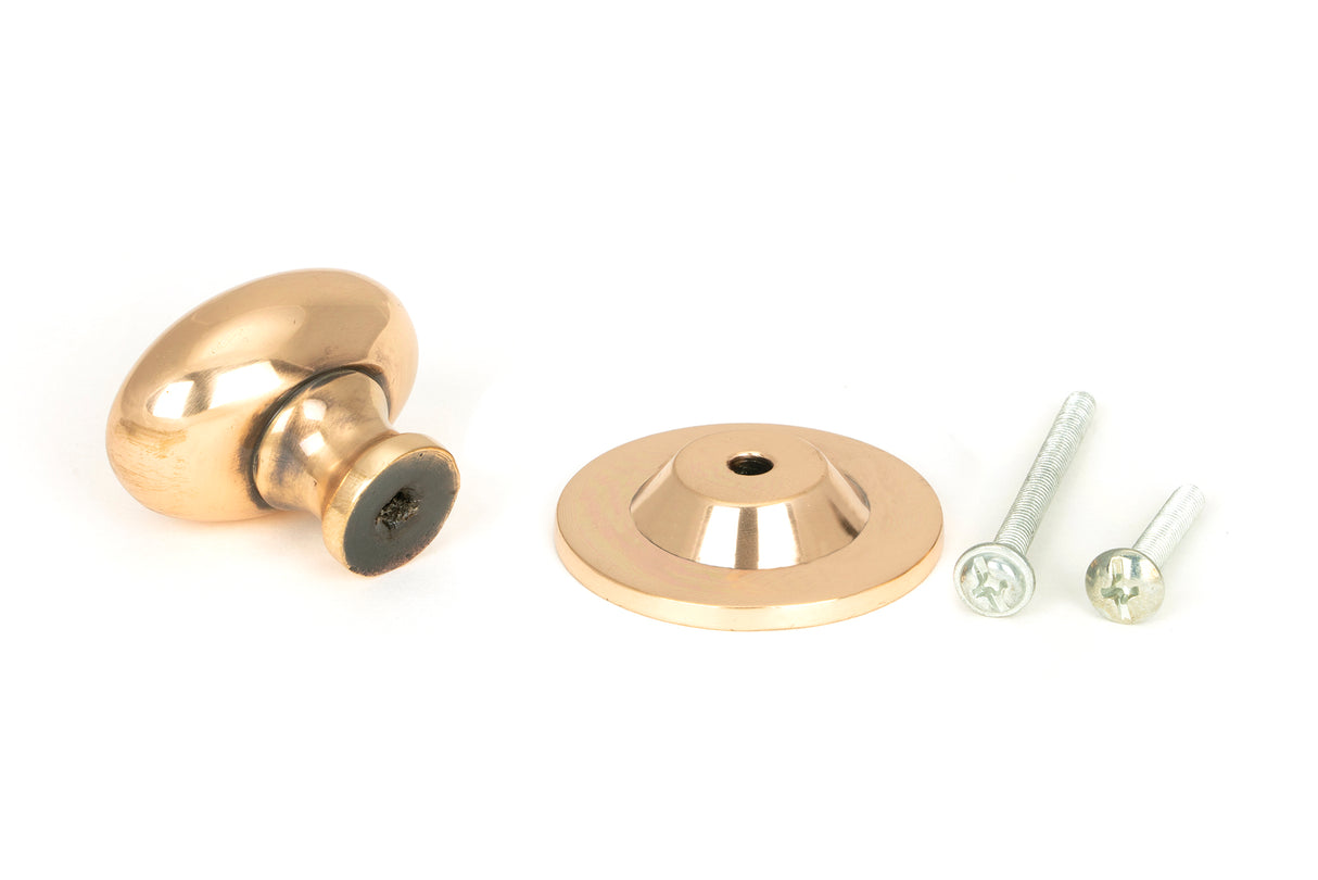 From The Anvil - Polished Bronze Oval Cabinet Knob 40mm | Sku. 46728 | Trade Door Handles.
