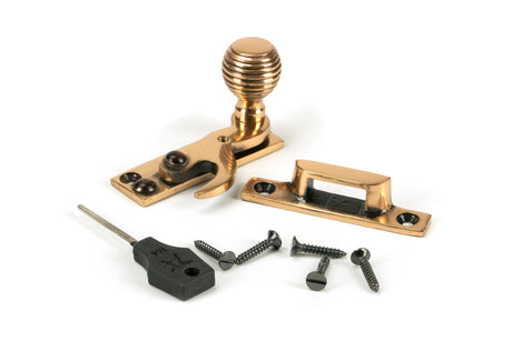 From The Anvil - Polished Bronze Beehive Sash Hook Fastener | Sku. 46732 | Trade Door Handles.