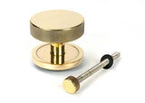 From The Anvil - Aged Brass Brompton Centre Door Knob (Plain) | Sku. 46734 | Trade Door Handles.