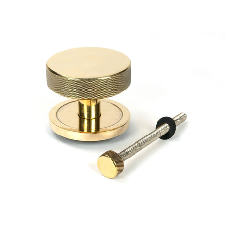 From The Anvil - Aged Brass Brompton Centre Door Knob (Plain) | Sku. 46734 | Trade Door Handles.
