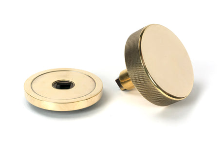 From The Anvil - Aged Brass Brompton Centre Door Knob (Plain) | Sku. 46734 | Trade Door Handles.