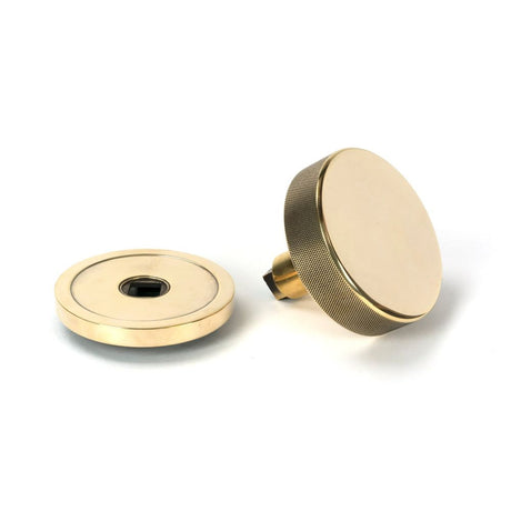 From The Anvil - Aged Brass Brompton Centre Door Knob (Plain) | Sku. 46734 | Trade Door Handles.