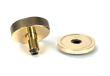 From The Anvil - Aged Brass Brompton Centre Door Knob (Plain) | Sku. 46734 | Trade Door Handles.
