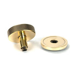From The Anvil - Aged Brass Brompton Centre Door Knob (Plain) | Sku. 46734 | Trade Door Handles.