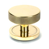From The Anvil - Aged Brass Brompton Centre Door Knob (Plain) | Sku. 46734 | Trade Door Handles.