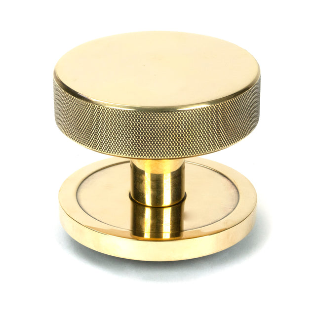 From The Anvil - Aged Brass Brompton Centre Door Knob (Plain) | Sku. 46734 | Trade Door Handles.