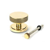 From The Anvil - Aged Brass Brompton Centre Door Knob (Art Deco) | Sku. 46735 | Trade Door Handles.