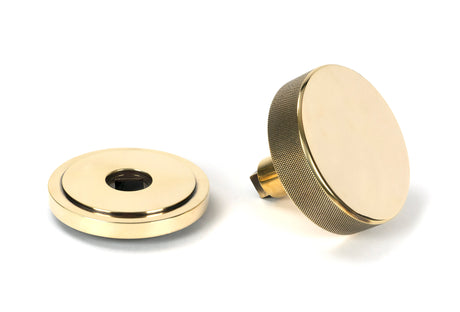 From The Anvil - Aged Brass Brompton Centre Door Knob (Art Deco) | Sku. 46735 | Trade Door Handles.