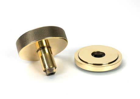 From The Anvil - Aged Brass Brompton Centre Door Knob (Art Deco) | Sku. 46735 | Trade Door Handles.