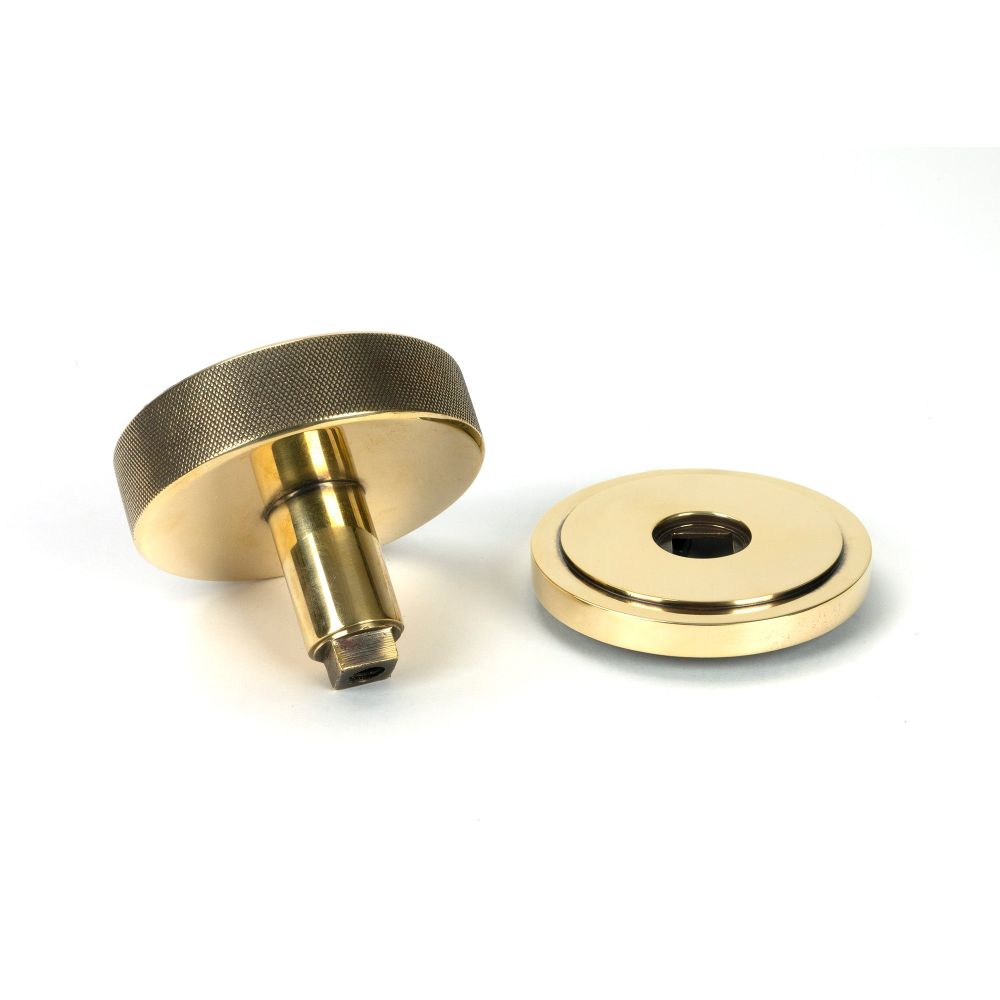 From The Anvil - Aged Brass Brompton Centre Door Knob (Art Deco) | Sku. 46735 | Trade Door Handles.