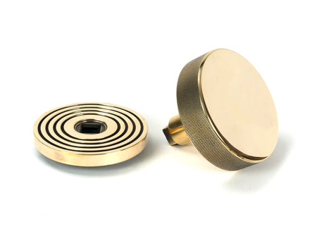 From The Anvil - Aged Brass Brompton Centre Door Knob (Beehive) | Sku. 46736 | Trade Door Handles.