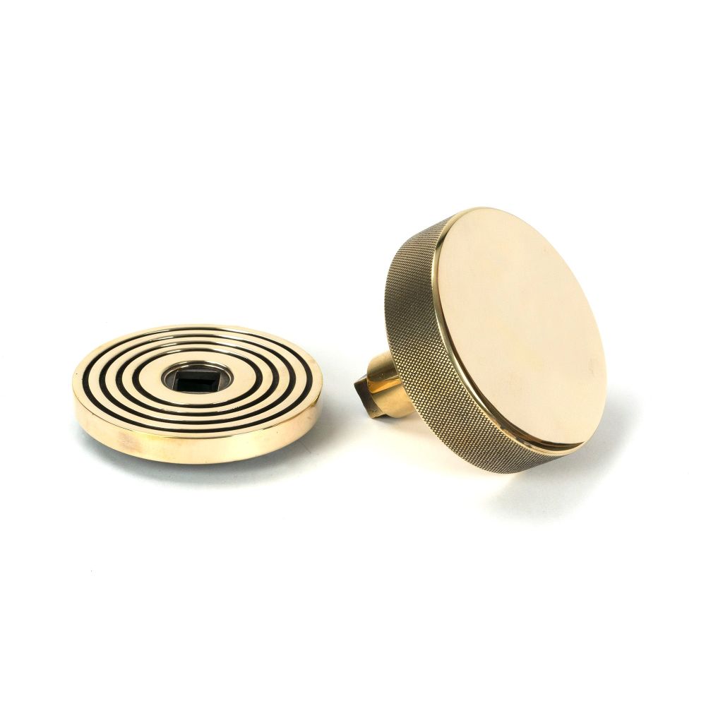 From The Anvil - Aged Brass Brompton Centre Door Knob (Beehive) | Sku. 46736 | Trade Door Handles.