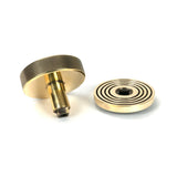 From The Anvil - Aged Brass Brompton Centre Door Knob (Beehive) | Sku. 46736 | Trade Door Handles.