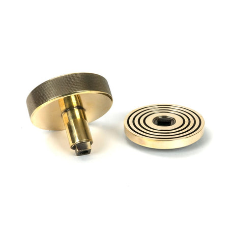 From The Anvil - Aged Brass Brompton Centre Door Knob (Beehive) | Sku. 46736 | Trade Door Handles.