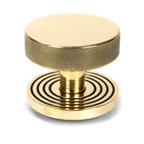 From The Anvil - Aged Brass Brompton Centre Door Knob (Beehive) | Sku. 46736 | Trade Door Handles.