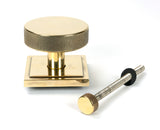 From The Anvil - Aged Brass Brompton Centre Door Knob (Square) | Sku. 46737 | Trade Door Handles.