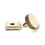 From The Anvil - Aged Brass Brompton Centre Door Knob (Square) | Sku. 46737 | Trade Door Handles.