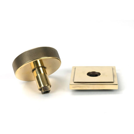 From The Anvil - Aged Brass Brompton Centre Door Knob (Square) | Sku. 46737 | Trade Door Handles.