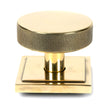 From The Anvil - Aged Brass Brompton Centre Door Knob (Square) | Sku. 46737 | Trade Door Handles.
