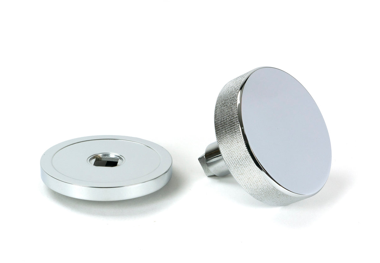 From The Anvil - Polished Chrome Brompton Centre Door Knob (Plain) | Sku. 46738 | Trade Door Handles.