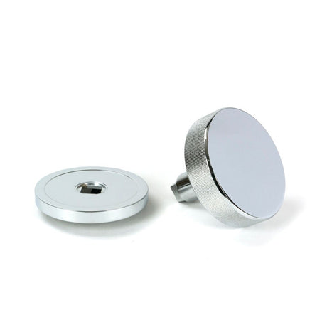 From The Anvil - Polished Chrome Brompton Centre Door Knob (Plain) | Sku. 46738 | Trade Door Handles.