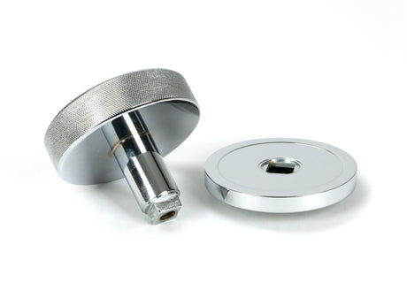 From The Anvil - Polished Chrome Brompton Centre Door Knob (Plain) | Sku. 46738 | Trade Door Handles.