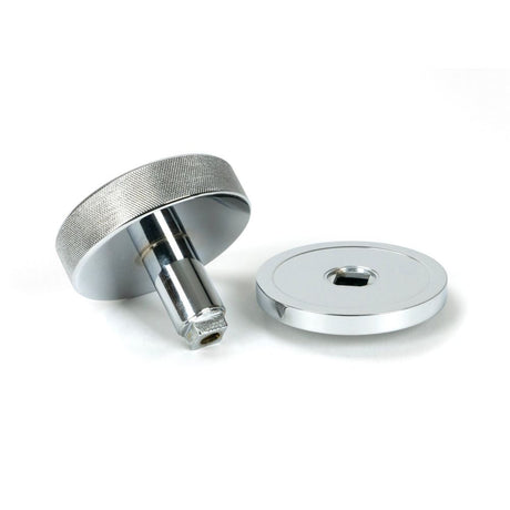 From The Anvil - Polished Chrome Brompton Centre Door Knob (Plain) | Sku. 46738 | Trade Door Handles.