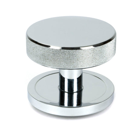 From The Anvil - Polished Chrome Brompton Centre Door Knob (Plain) | Sku. 46738 | Trade Door Handles.