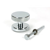 From The Anvil - Polished Chrome Brompton Centre Door Knob (Art Deco) | Sku. 46739 | Trade Door Handles.