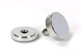 From The Anvil - Polished Chrome Brompton Centre Door Knob (Art Deco) | Sku. 46739 | Trade Door Handles.