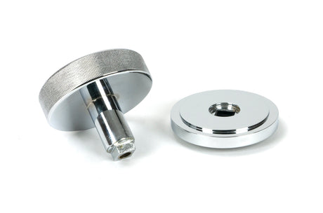 From The Anvil - Polished Chrome Brompton Centre Door Knob (Art Deco) | Sku. 46739 | Trade Door Handles.