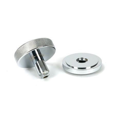 From The Anvil - Polished Chrome Brompton Centre Door Knob (Art Deco) | Sku. 46739 | Trade Door Handles.